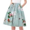 Taydey A-Line Pleated Vintage Skirts for Women,In Stock Size L