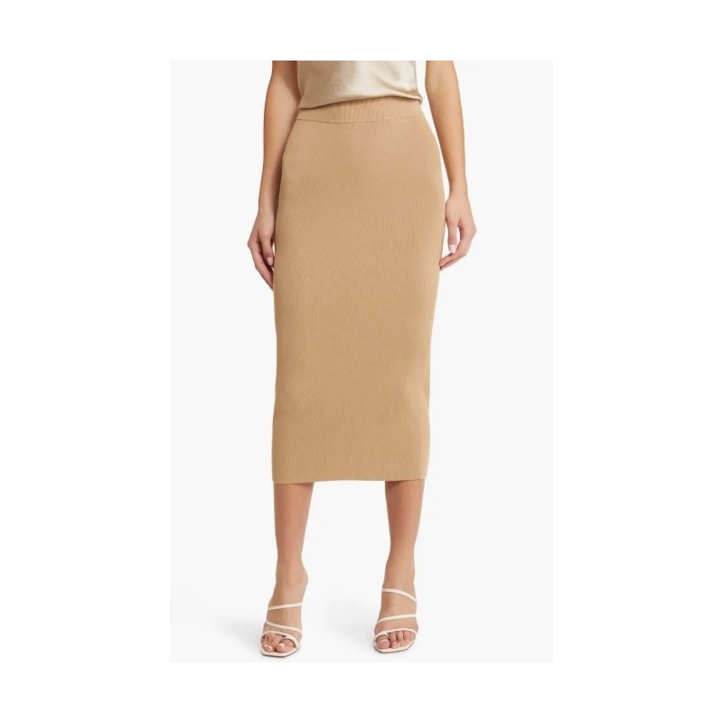 Rib Pencil Skirt,In Stock Size XL