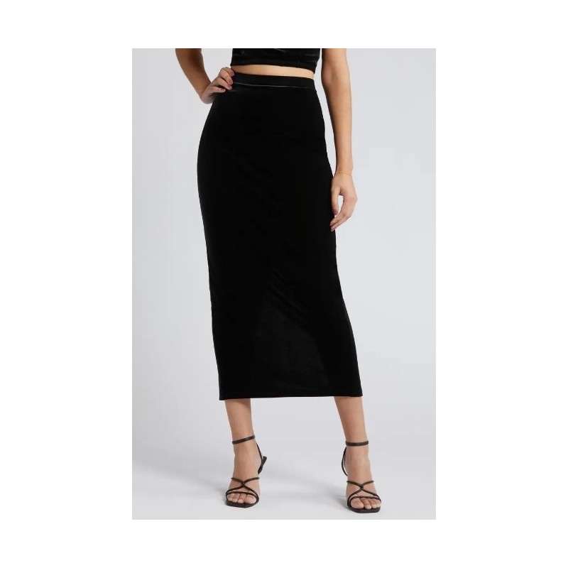 Velour Maxi Skirt，In Stock Size L