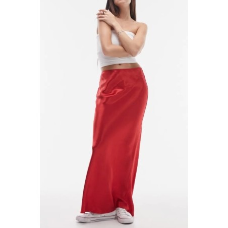 Bias Cut Satin Maxi Skirt，In Stock Size S