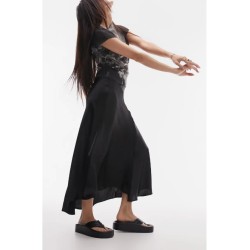 Fishtail Satin Midi Skirt，In Stock Size M