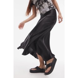 Fishtail Satin Midi Skirt，In Stock Size M