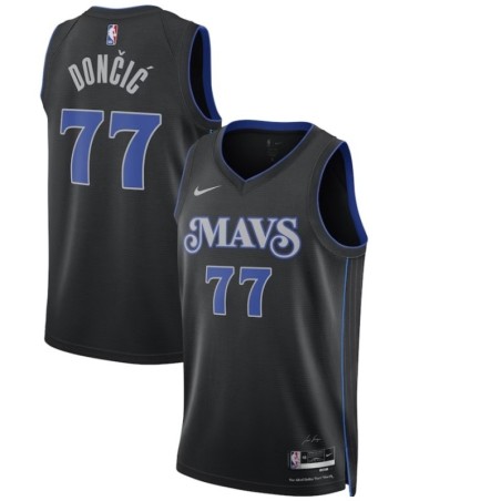 Unisex Dallas Mavericks Luka Dončić Nike Black Swingman Jersey