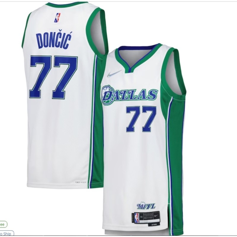 Men's Luka Dončić Nike White Swingman Player Jersey