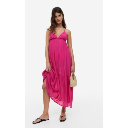 Sleeveless Poplin Beach Dress,In Stock Size M