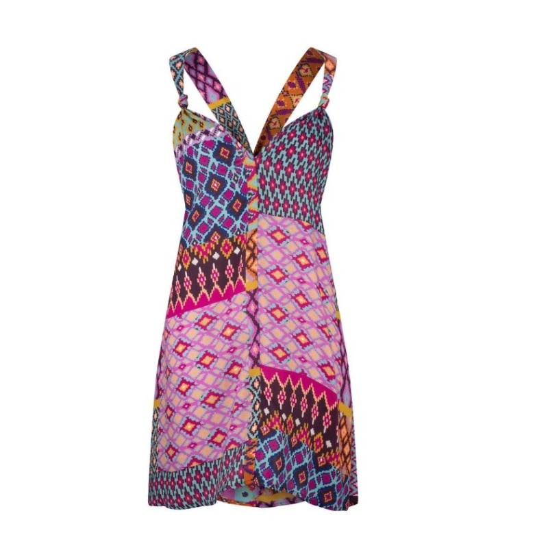 Utopia Miri Mini Dress - Utopia Patchwork,SIZE8