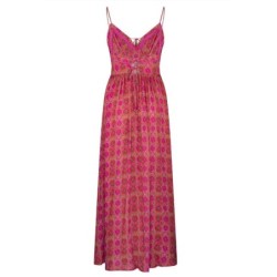 Eliza Teja Maxi Dress - Pink Ornate,SIZE 6