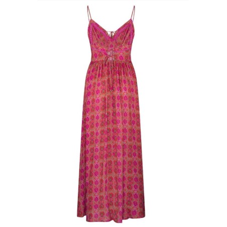 Eliza Teja Maxi Dress - Pink Ornate,SIZE 6