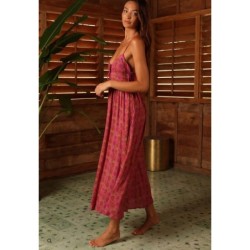 Eliza Teja Maxi Dress - Pink Ornate,SIZE 6