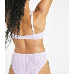 Ruched Plunge Bralette & High Waist Swim Bundle,In Stock Size XL