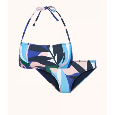 Straight Up Halter & Bikini Swim Bundle,color: retro floral,In Stock Size S