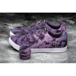 Purple Women's Nobull Wisteria Tie-Dye Canvas Trainers,Size7.5