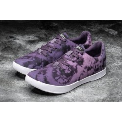 Purple Women's Nobull Wisteria Tie-Dye Canvas Trainers,Size7.5