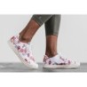 White Pink Women's Nobull Cherry Blossom Canvas Trainers ,Size10