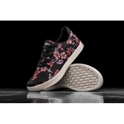 White Pink Women's Nobull Cherry Blossom Canvas Trainers ,Size10