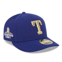 Men's Texas Rangers New Era Royal 2024 Gold Collection Low Profile 59FIFTY Fitted Hat