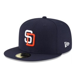 Men's San Diego Padres New Era Navy Cooperstown Collection Wool 59FIFTY Fitted Hat