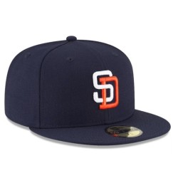 Men's San Diego Padres New Era Navy Cooperstown Collection Wool 59FIFTY Fitted Hat