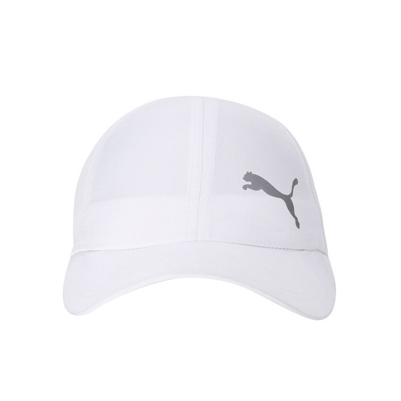 Unisex White & Grey Essential Running Cap