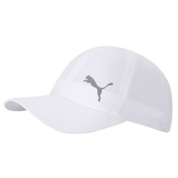 Unisex White & Grey Essential Running Cap