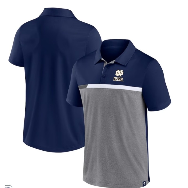 Men's Navy/Gray Notre Dame Fighting Irish Big & Tall Polo