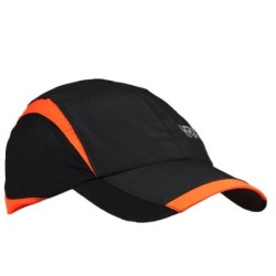 Men Black & Orange Colourblocked Running Dryfit Cap