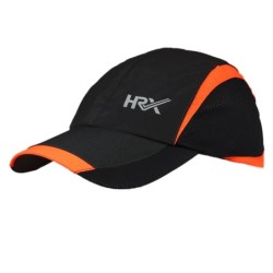 Men Black & Orange Colourblocked Running Dryfit Cap