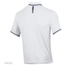 Men's Armour White Notre Dame Fighting Iris Tipped Performance Polo