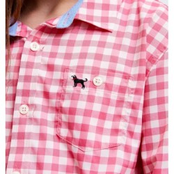 Kids Gulf Check Longsleeve Shirt,In Stock Size S