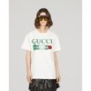 Gucci lipstick print print cotton T-shirt in white