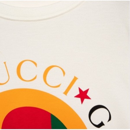 Gucci cotton knitted printed T-shirt