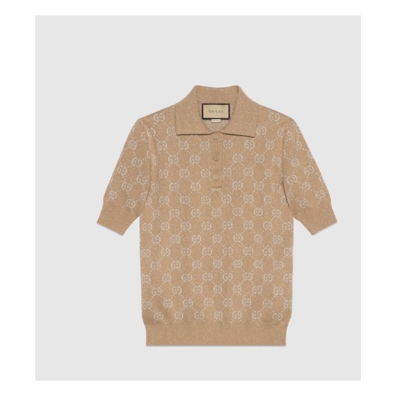 LAM É GG Jacquard Knitted Polo