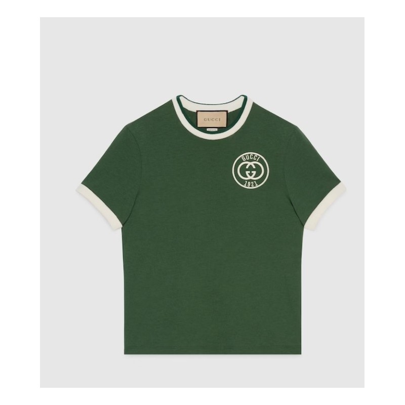 Gucci Embroidered Cotton Knitted T-shirt