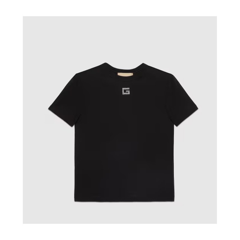 GUCCI cotton jersey T-shirt with crystal G