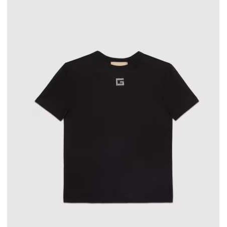 GUCCI cotton jersey T-shirt with crystal G