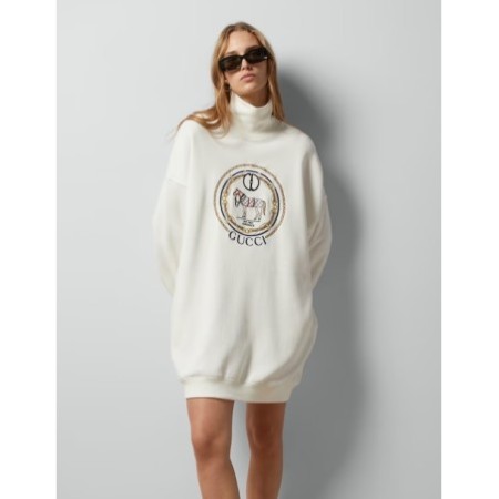 Jersey sweatshirt with embroidery