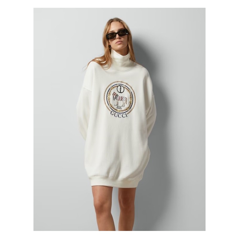 Jersey sweatshirt with embroidery