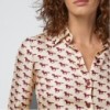 GUCCI diagonal horses print silk shirt