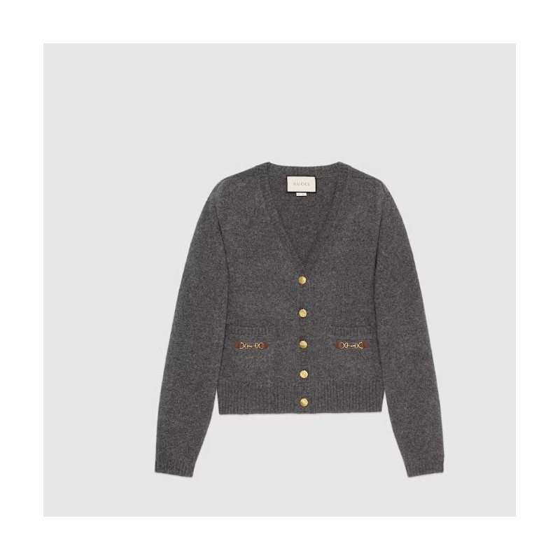 GUCCI cashmere cardigan with horsebit