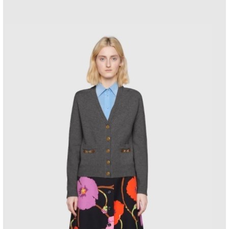 GUCCI cashmere cardigan with horsebit