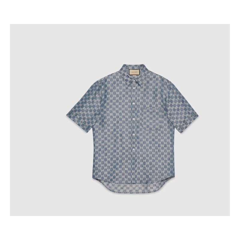 GG linen jacquard shirt