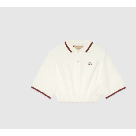 GG cotton piquet polo shirt with web