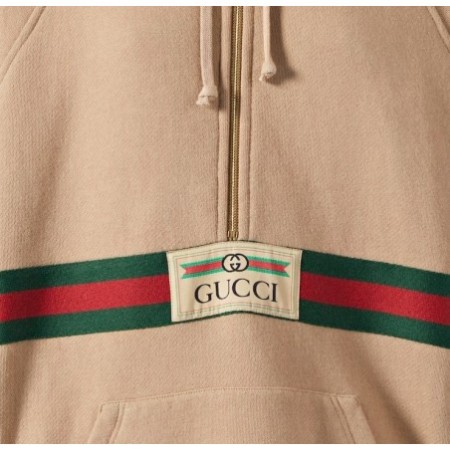 SWEATSHIRT WITH WEB AND GUCCI LABEL