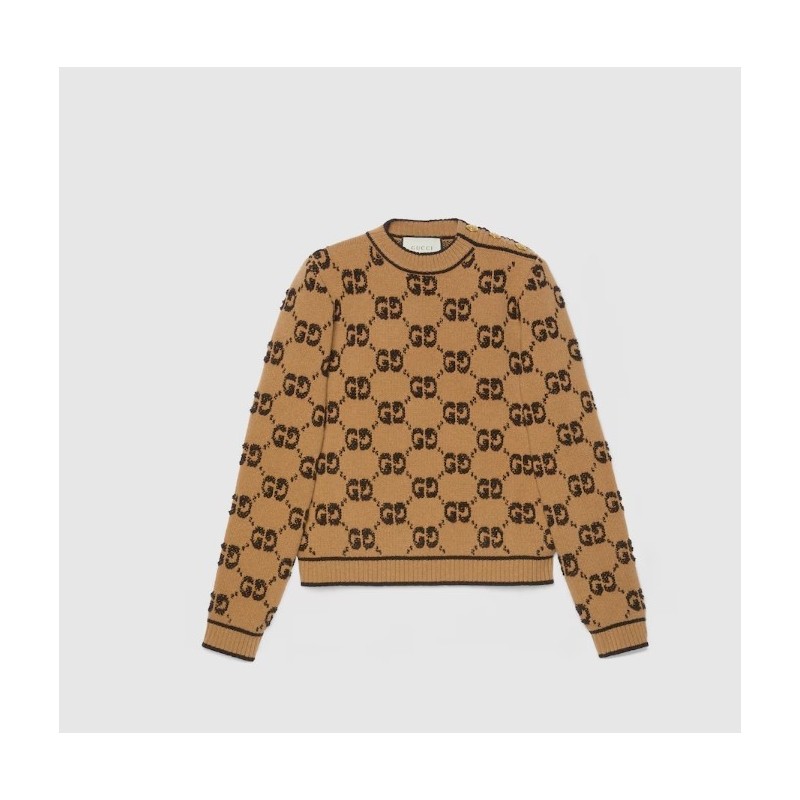 GG WOOL BOUCLÉ JACQUARD SWEATER