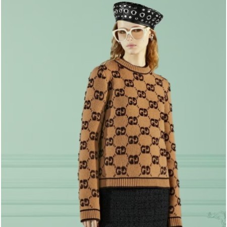 GG WOOL BOUCLÉ JACQUARD SWEATER