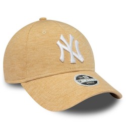 Beige New York Yankees Jersey 9FORTY Adjustable Cap Women