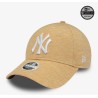 Beige New York Yankees Jersey 9FORTY Adjustable Cap Women