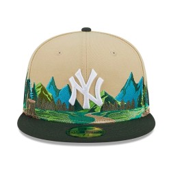 Beige New York Yankees Team Landscape 59FIFTY Fitted Cap