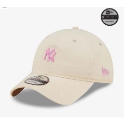 Beige New York Yankees Mini Logo 9TWENTY Adjustable Cap