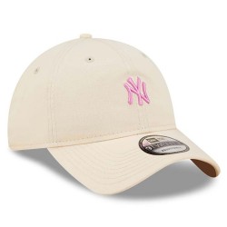 Beige New York Yankees Mini Logo 9TWENTY Adjustable Cap